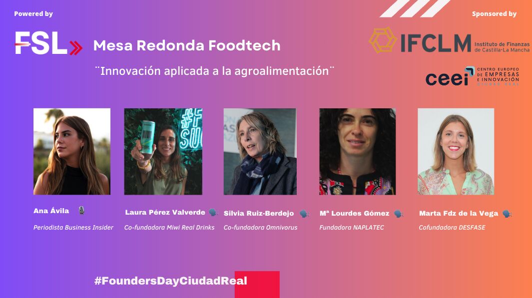  15 de mayo, de 9,30 h a 13:00 h, desde CEEI CIUDAD REAL, panele de experta MIWI REAL DRINKS, Omnivorus, NAPLATEC SL, Desfase y será moderado por Ana Ávila RamírezImpulsado por Junta de Castilla-La Mancha 